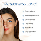 Nourish Mantra Jet Gaze Kajal Urban Rani - Blue with Almond Oil & Vitamin E