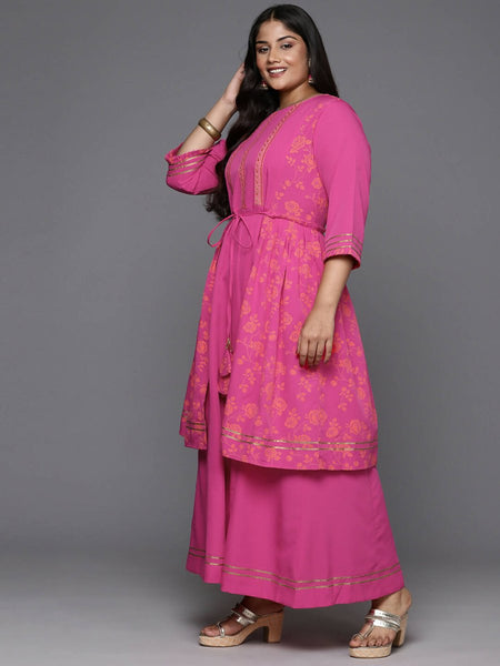 Ahalyaa Women's Traditional wear Ethnic Dress - PINK