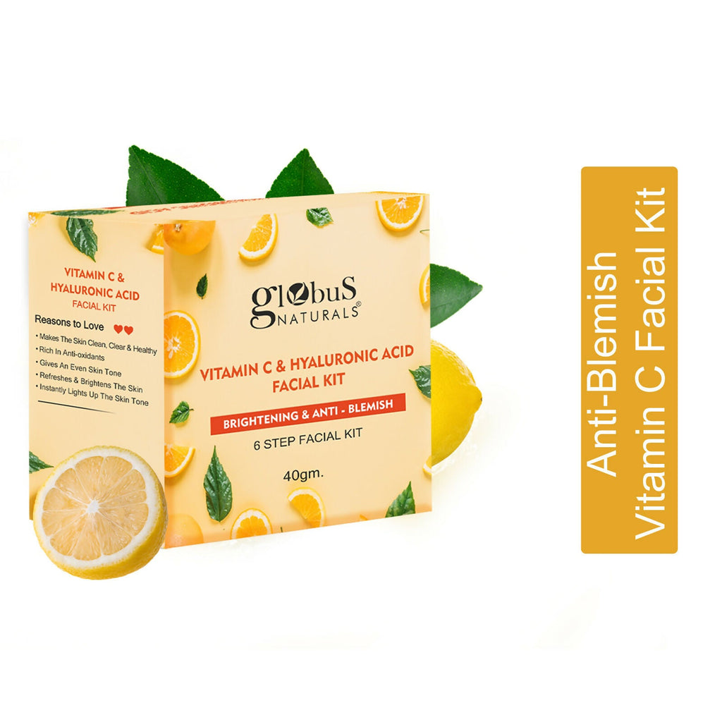 Globus Naturals Vitamin C & Hyaluronic Acid Facial Kit - Distacart