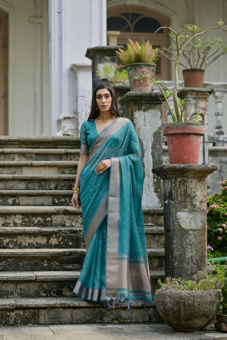 Rama Kalyani Silk Woven Design Saree - Priyalaxmi
