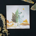 Tehzeeb Creations Golden Embossed Wall Painting