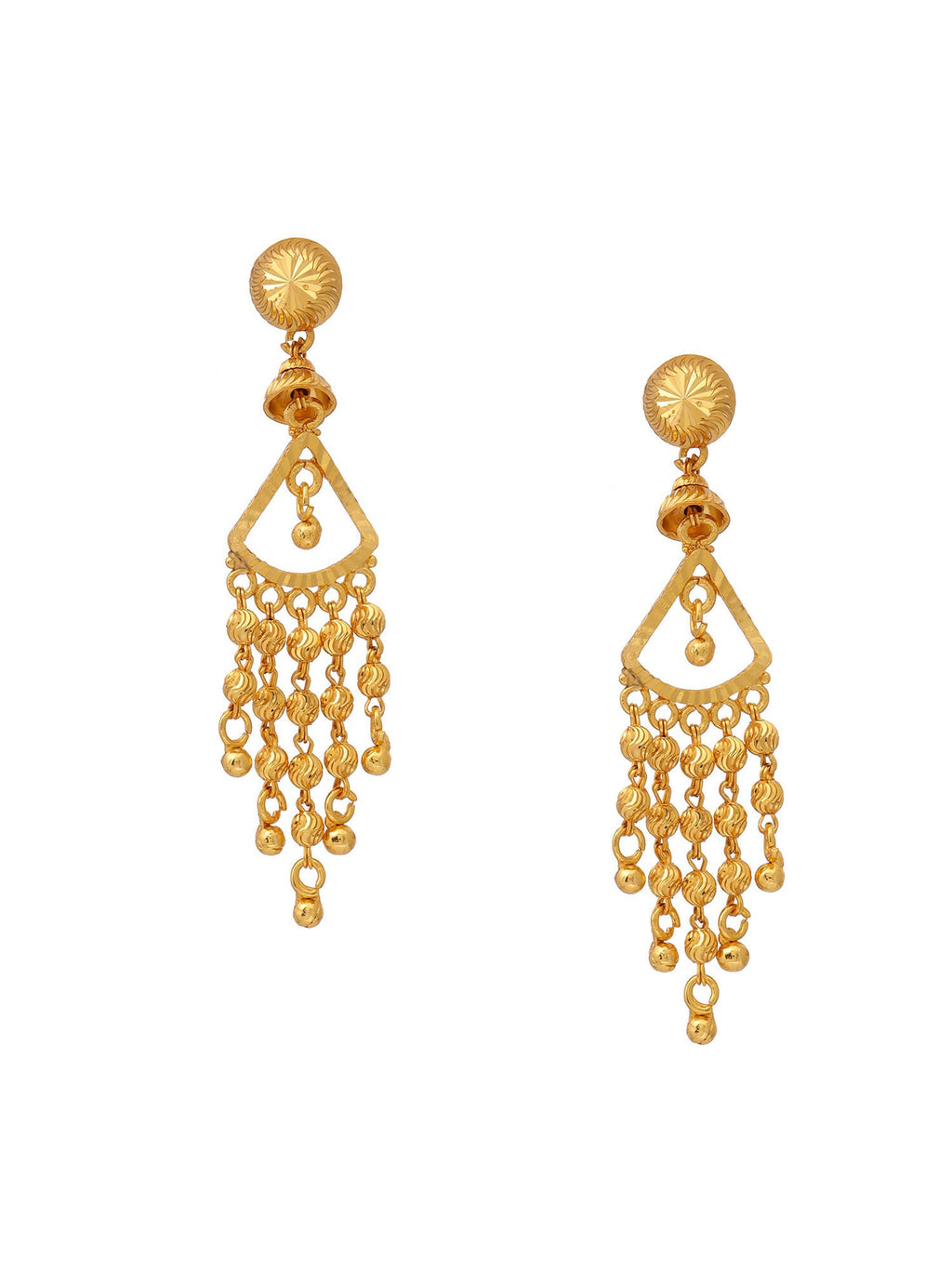 Ruby Raang Gold Dangler Earrings - Distacart