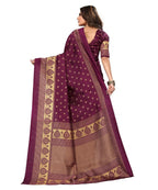 Vamika Purple Printed Art Silk Saree