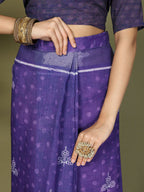 Shree Shyam Fashion Cotton Violet Saree - Distacart