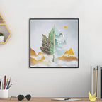Tehzeeb Creations Golden Embossed Wall Painting
