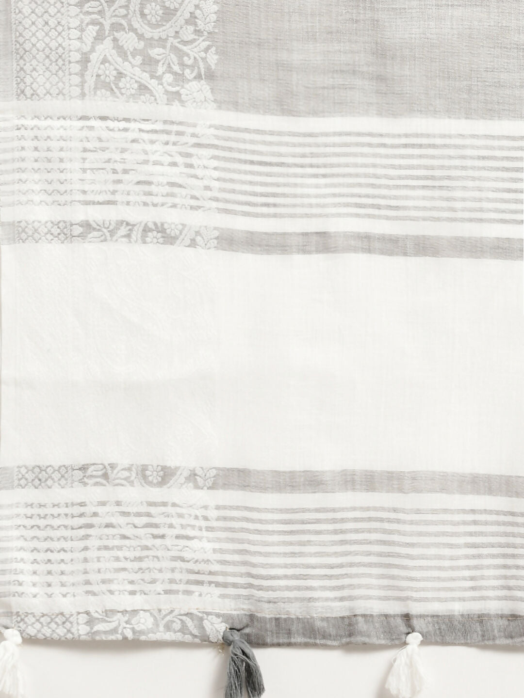 Shree Shyam Fashion Linen Grey Saree - Distacart