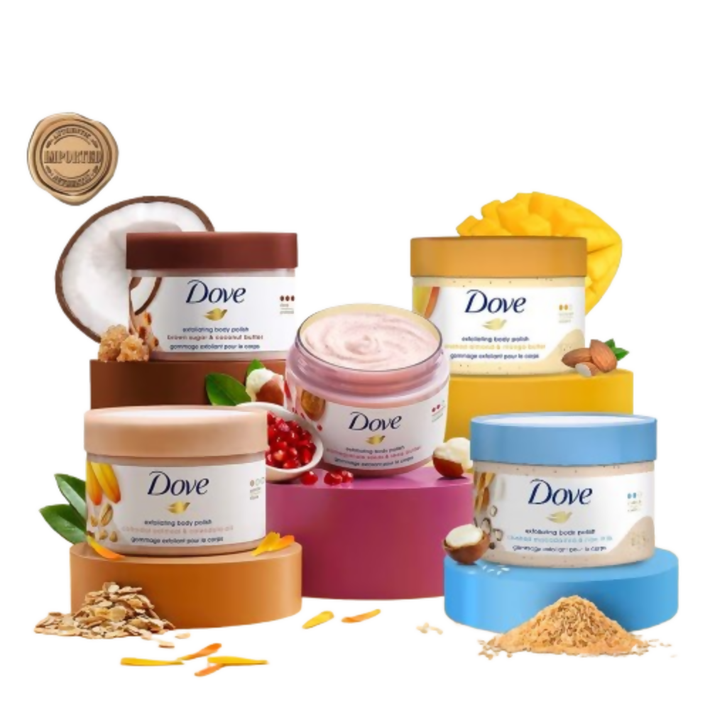 Dove Exfoliating Body Polish Scrub - Crushed Almond And Mango Butter