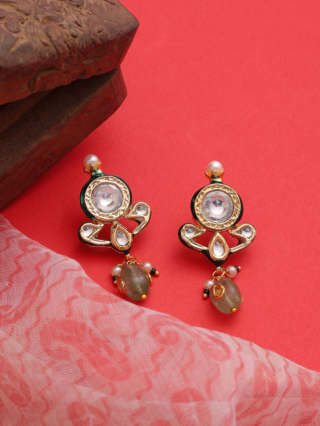 Ruby Raang Noor Bloom Earrings - Distacart