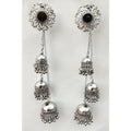 Floral Hanging Triple Jhumka Set Earrings