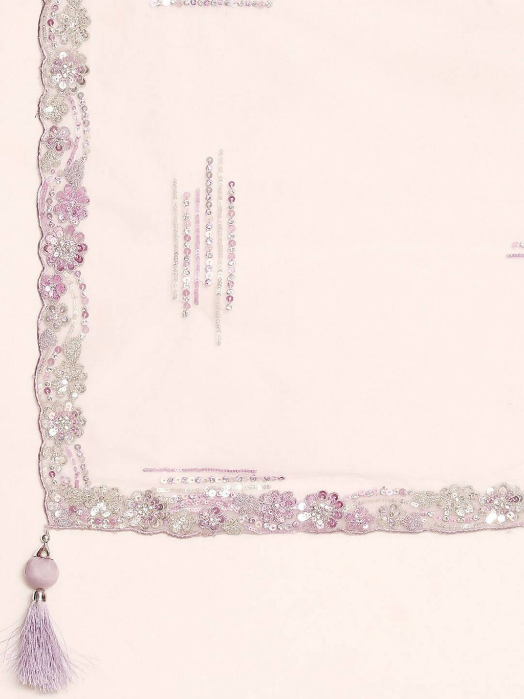 House of Panchhi Lavender Net Sequins and Zarkan embroidery Lehenga choli & Dupatta