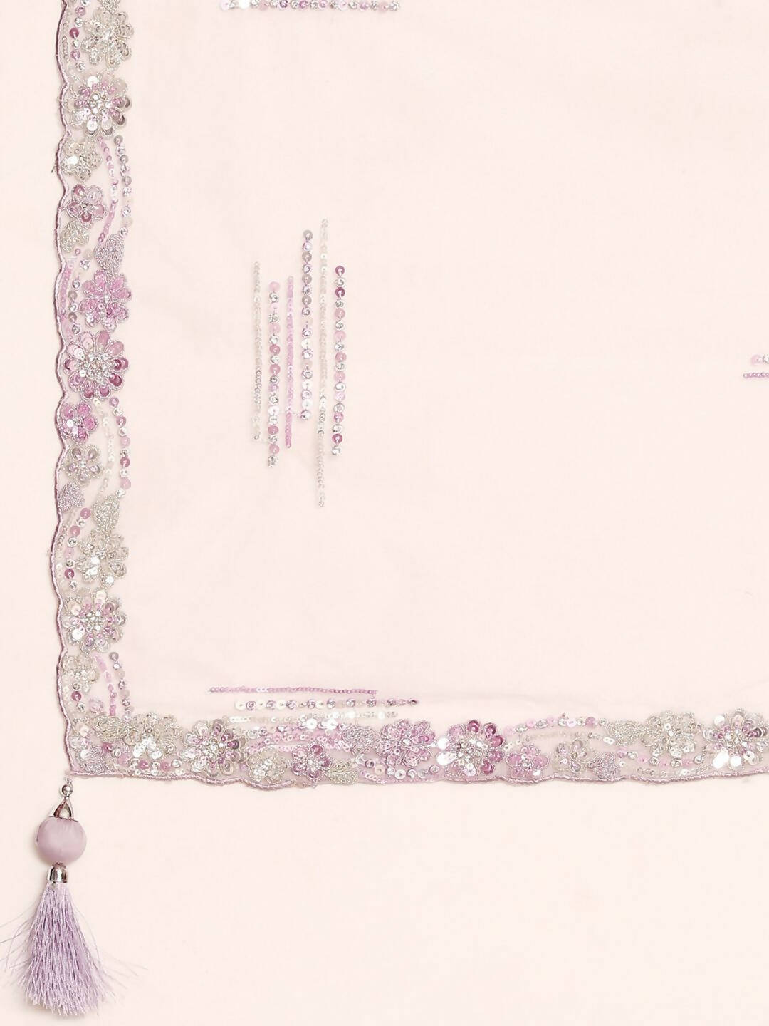 House of Panchhi Lavender Net Sequins and Zarkan embroidery Lehenga choli & Dupatta