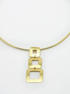 NVR Women Gold-Polished Circular Choker Necklace