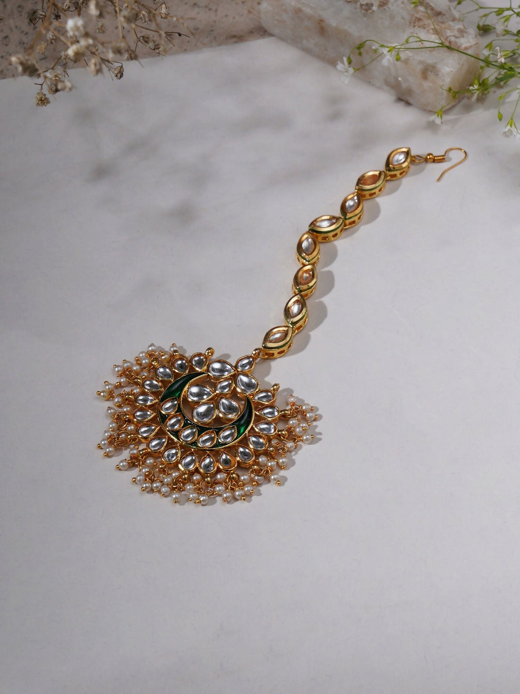 Kundan Maang Tikka (Gold) - Ruby Raang - Distacart
