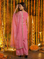 Teeya Creation Pink Fendy Silk Beads Work Designer Wedding Wear Salwar Suit - Distacart