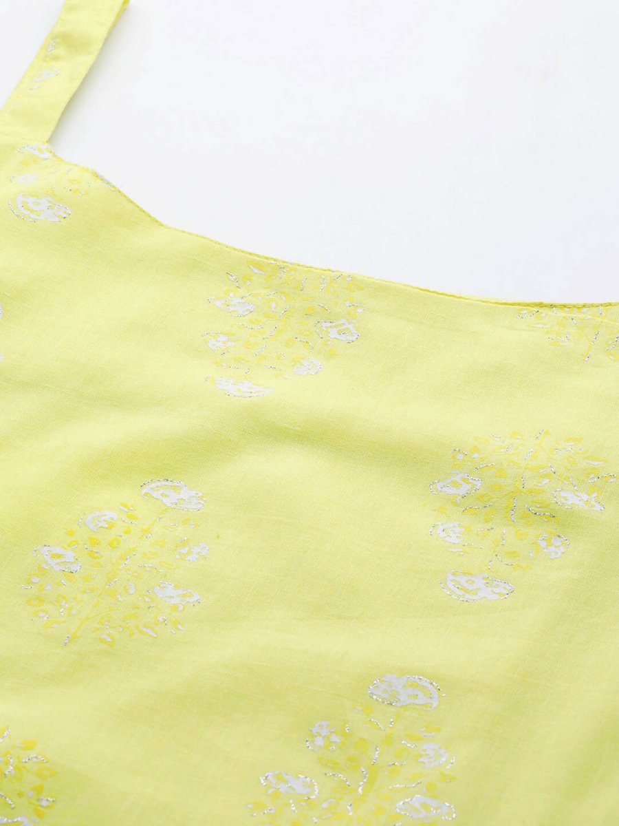 Ahalyaa Women's Traditional wear Tunic - Yellow