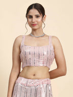 Jyoti Fashion Premium Pink Faux Georgette 3MM & 7MM Sequins Embroidery Lehenga Choli with Dupatta