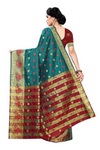 Vamika Banarasi Jaquard Rama Green Weaving Saree