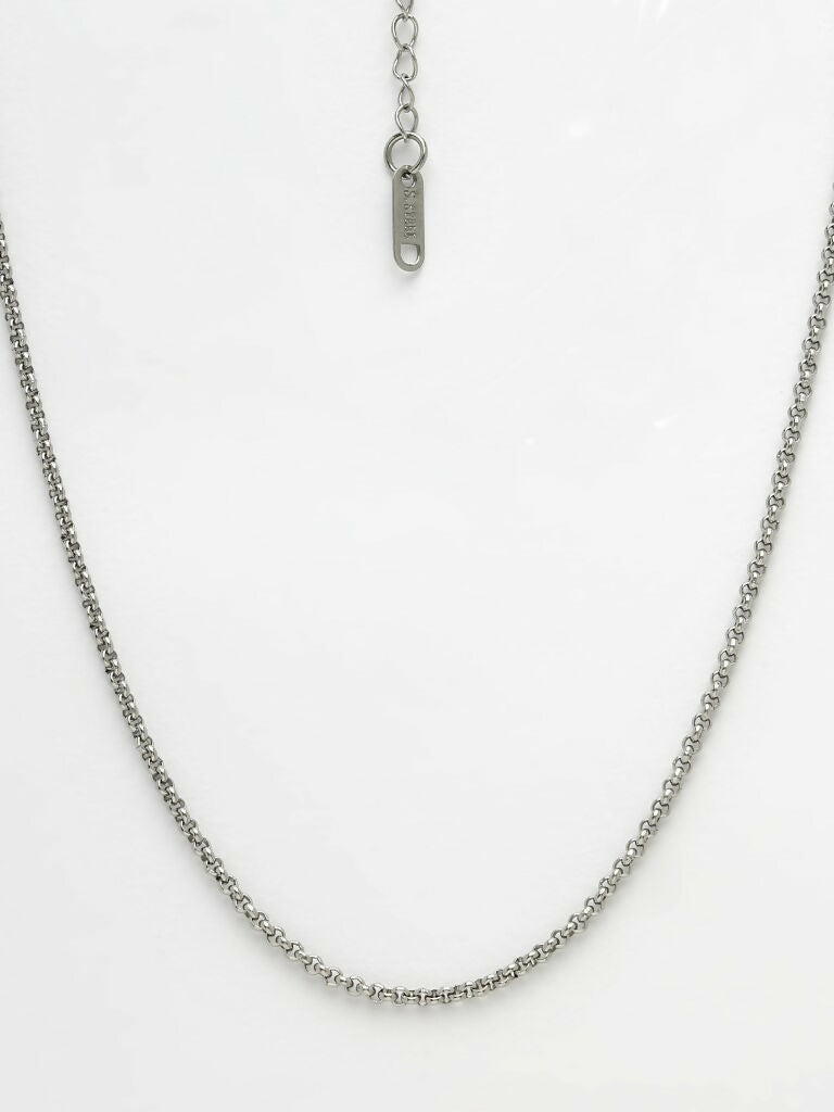 NVR Women's Silver-Toned German Silver Oxidised Chain