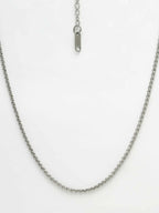 NVR Women's Silver-Toned German Silver Oxidised Chain