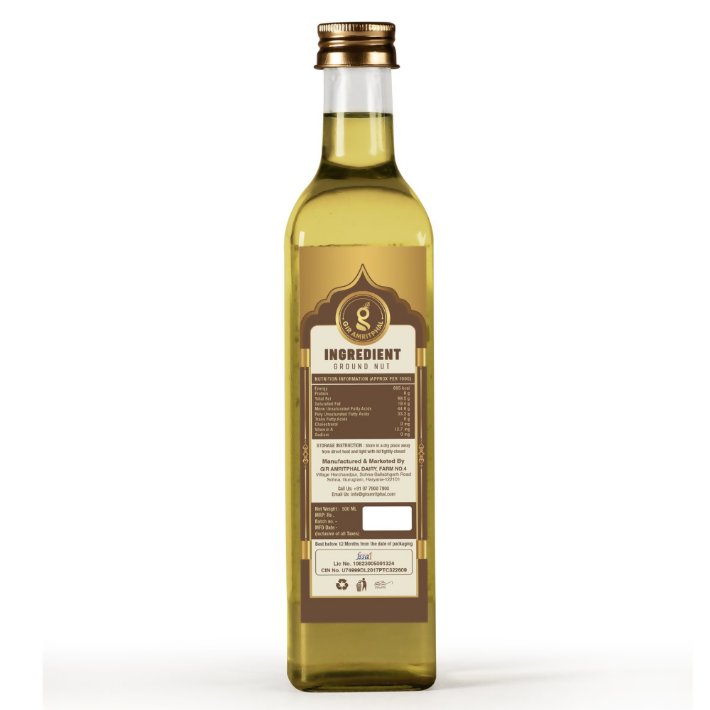 Giramritphal Kachi Ghani Cold Pressed Ground Nut Oil - Distacart