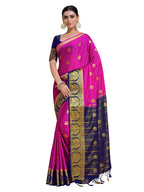 Mimosa Women's Pink Mysore Silk Crepe Saree - Distacart