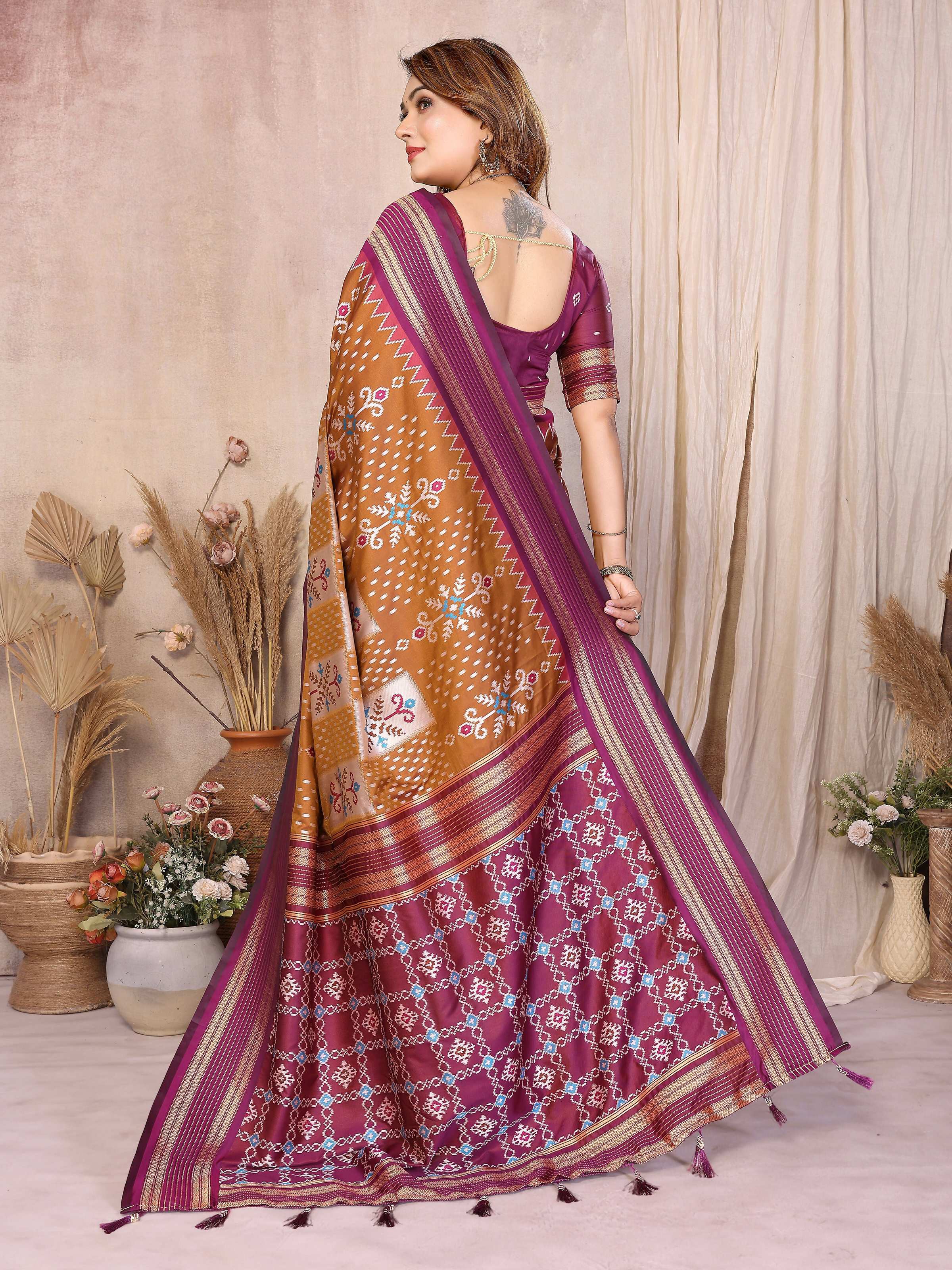 Aastha Fashion Mustard Soft Silk Weaving Saree - Distacart