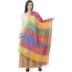 A R SILK Multi Crush Fancy Dupatta Multi Color Color Dupatta or Chunni