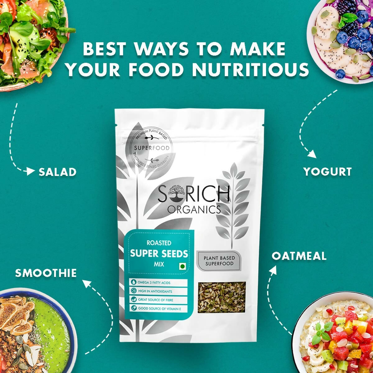 Sorich Organics Roasted Super Seed Mix - Distacart