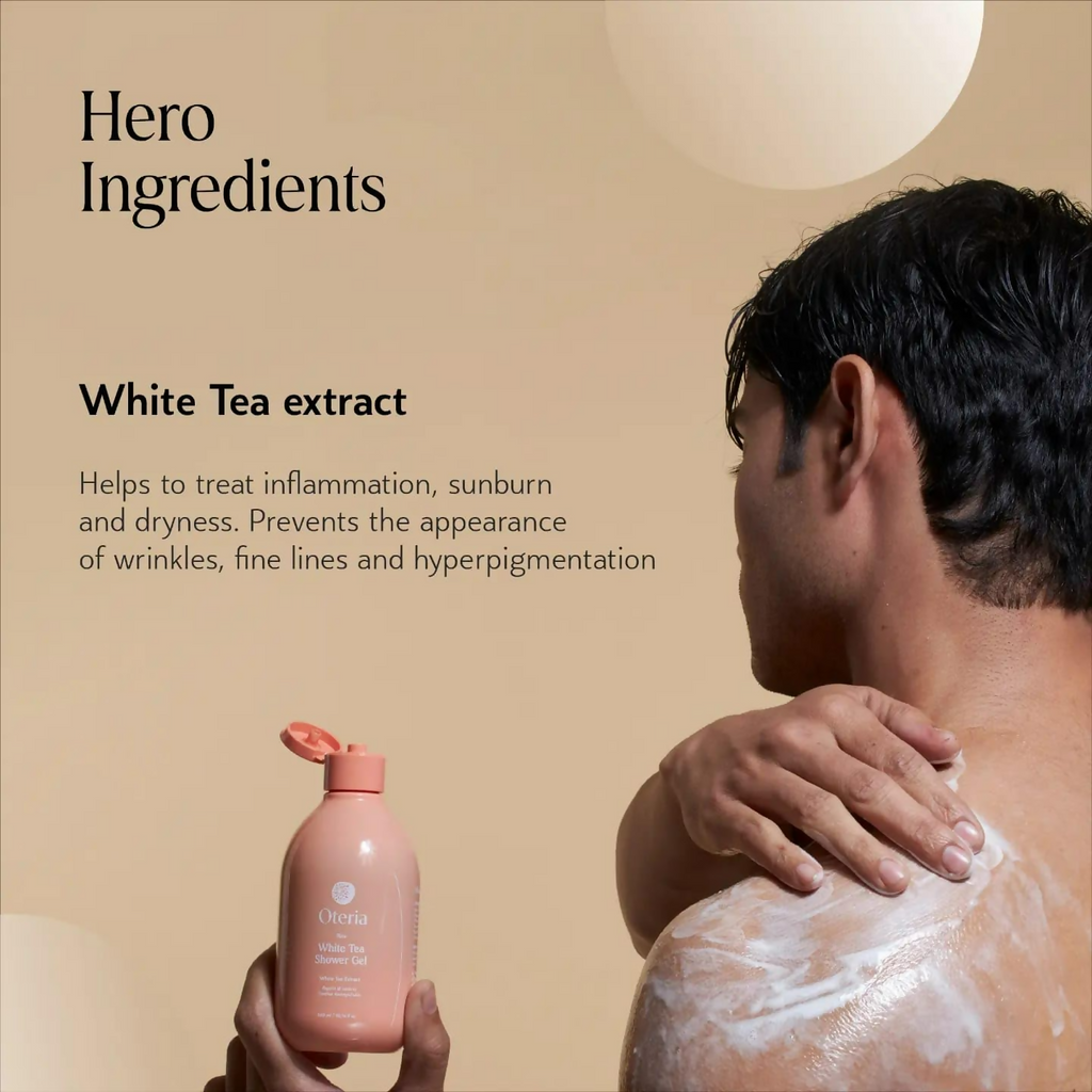 Oteria White Tea Body Shower Gel For Sun-Damaged Skin Suitable For All Skin Types