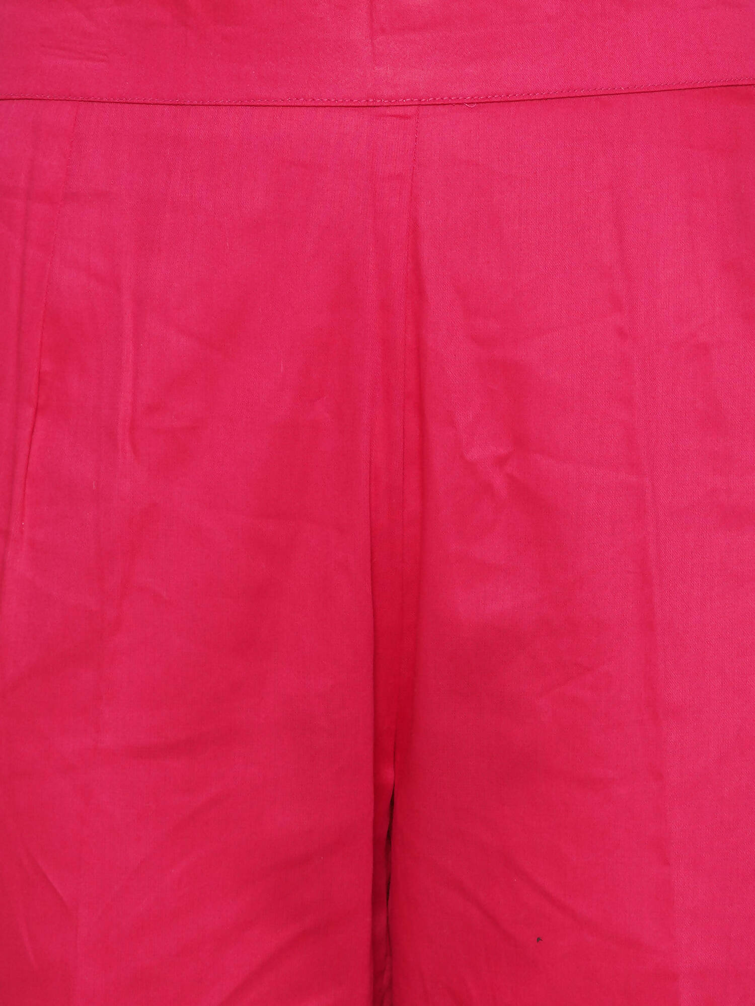 Women Republic Pink And Yellow Cotton Silk hand Embellished Coord set with Pouch - Distacart