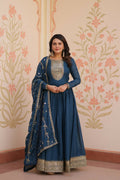 Joban Fashion Rama Georgette Sequence Embroidery Work Kurta Set - Distacart