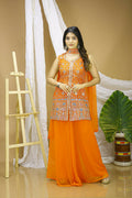 Teeya Creation Yellow Color Faux Georgette Wedding Wear Trending Palazzo Set - Distacart