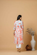 Joban Fashion Peach Tie & Dye Kurta Pant Set - Distacart