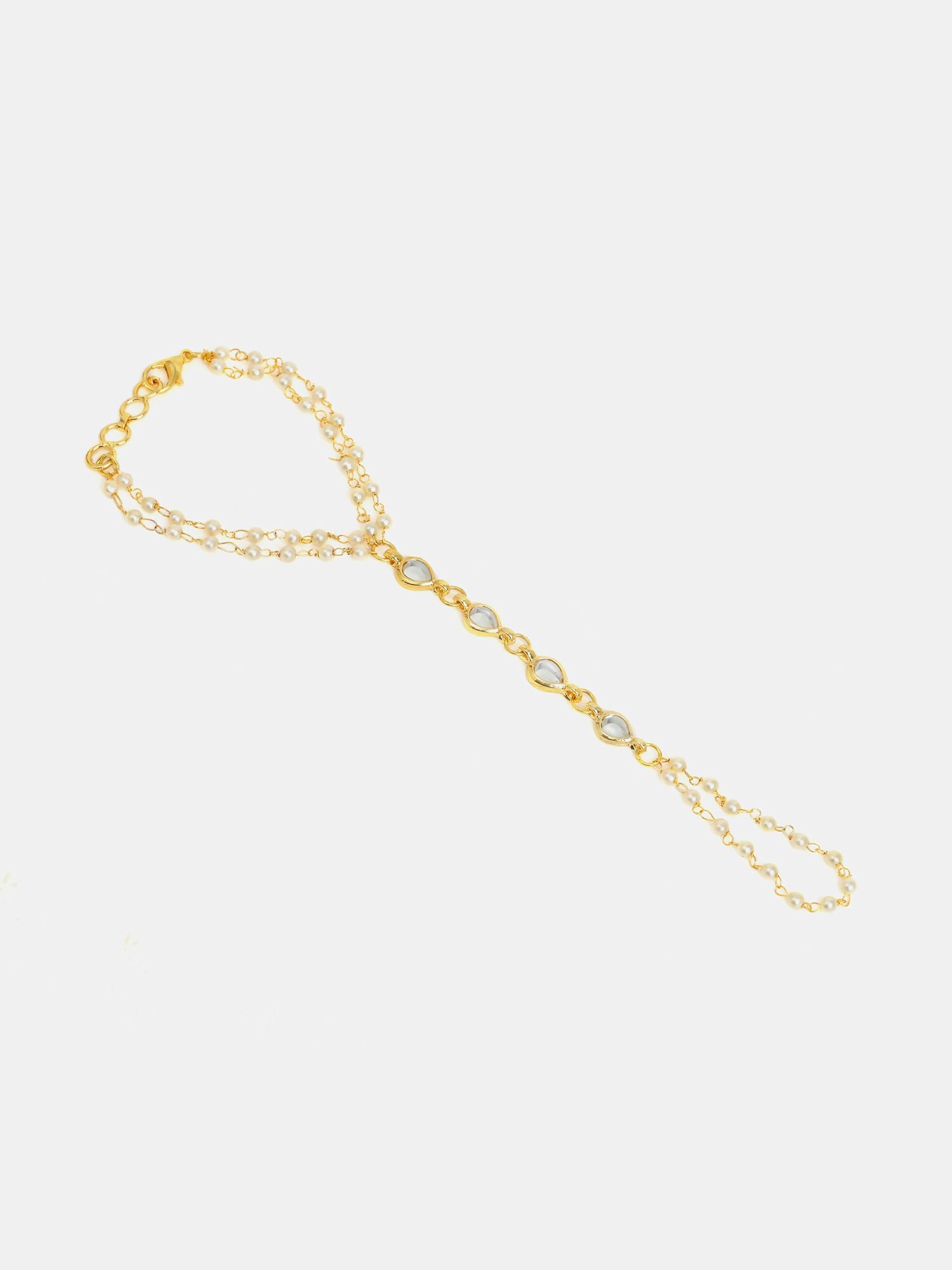 Ruby Raang Kundan And Pearl Haath Phool - Distacart