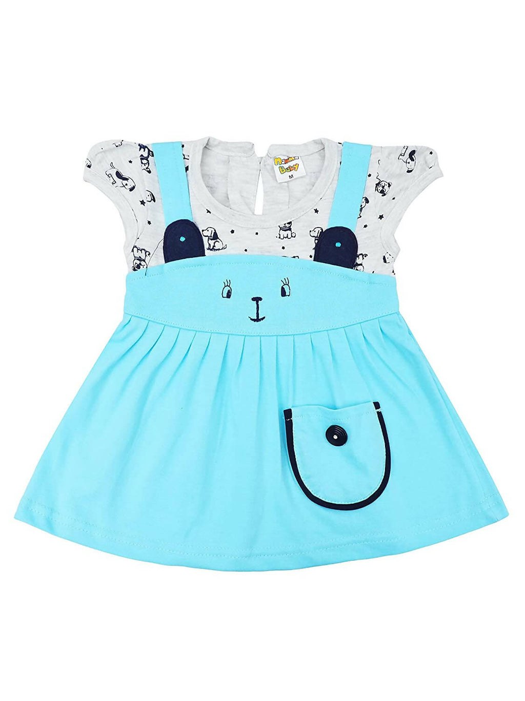 NammaBaby Baby Girl's A-Line Mini Frock Dress - Blue