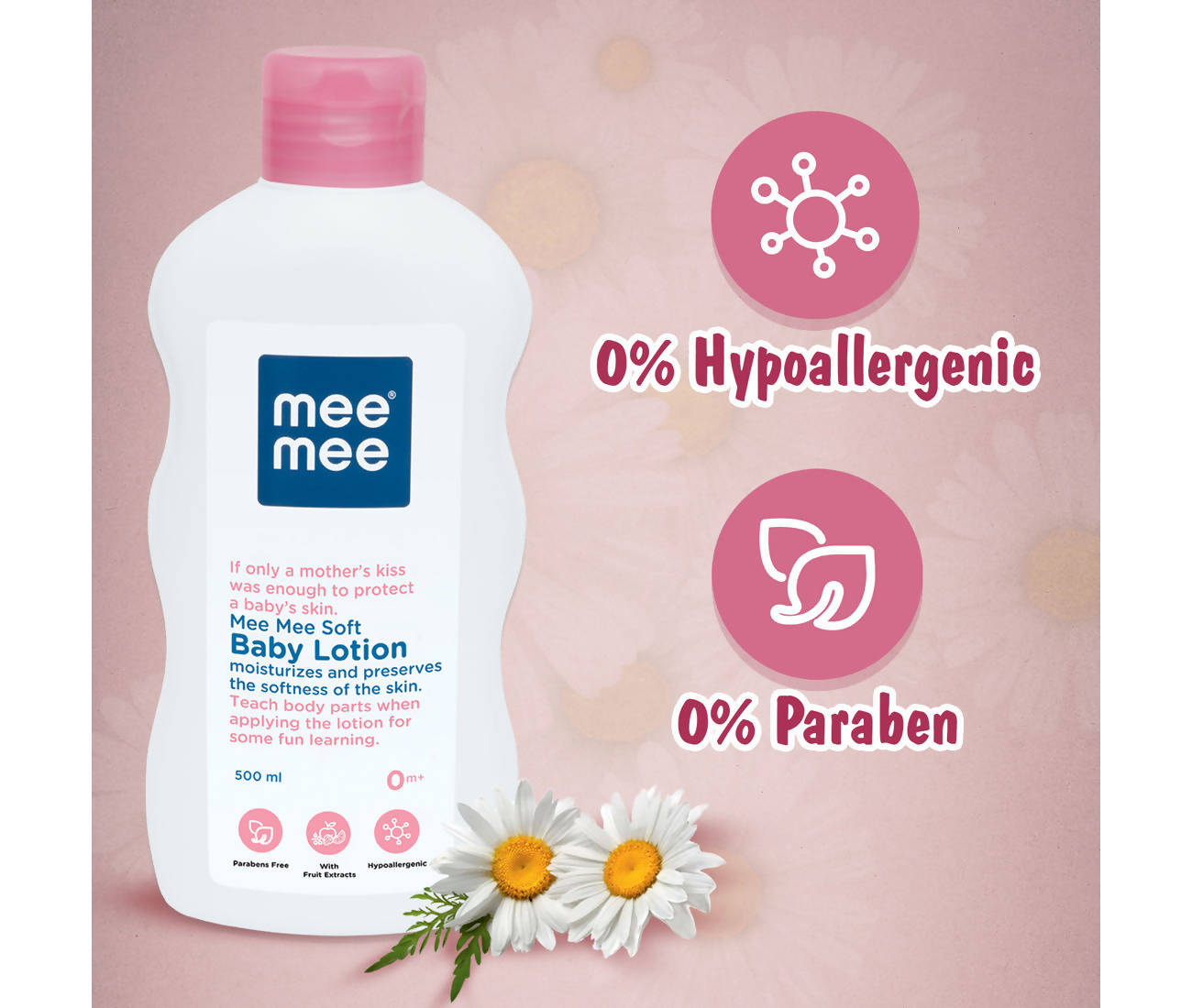 Mee Mee Soft Baby Lotion For 24Hrs Moisturization With Chamomile & Fruit Extracts