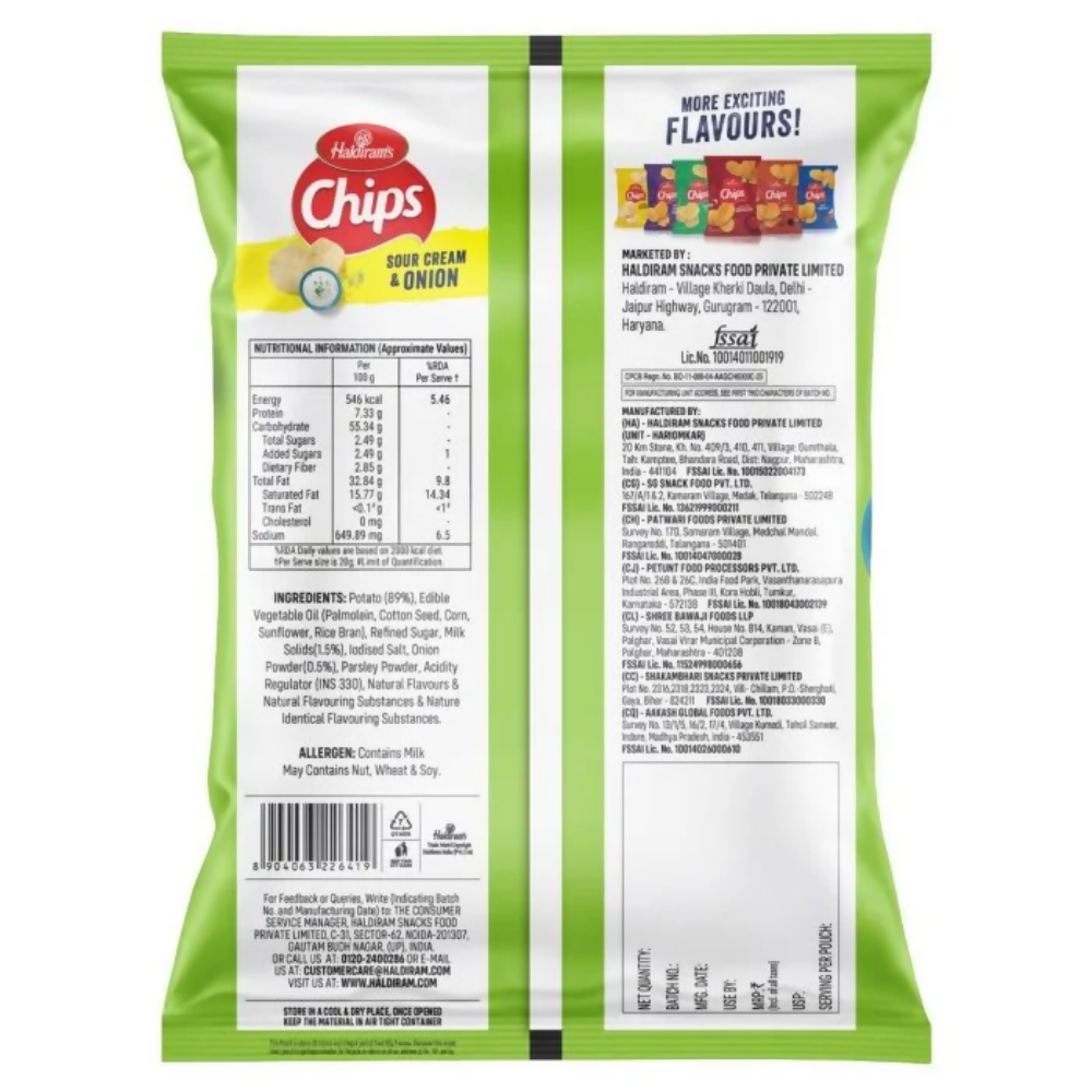 Haldiram's Sour Cream & Onion Chips - Distacart