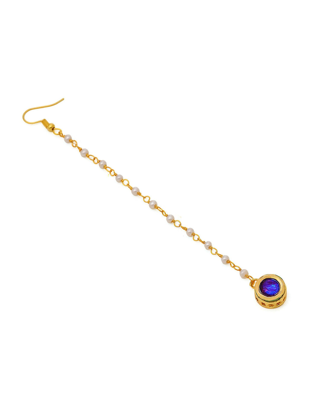 Ruby Raang Blue Meenakari Kundan Maang Tikka - Distacart