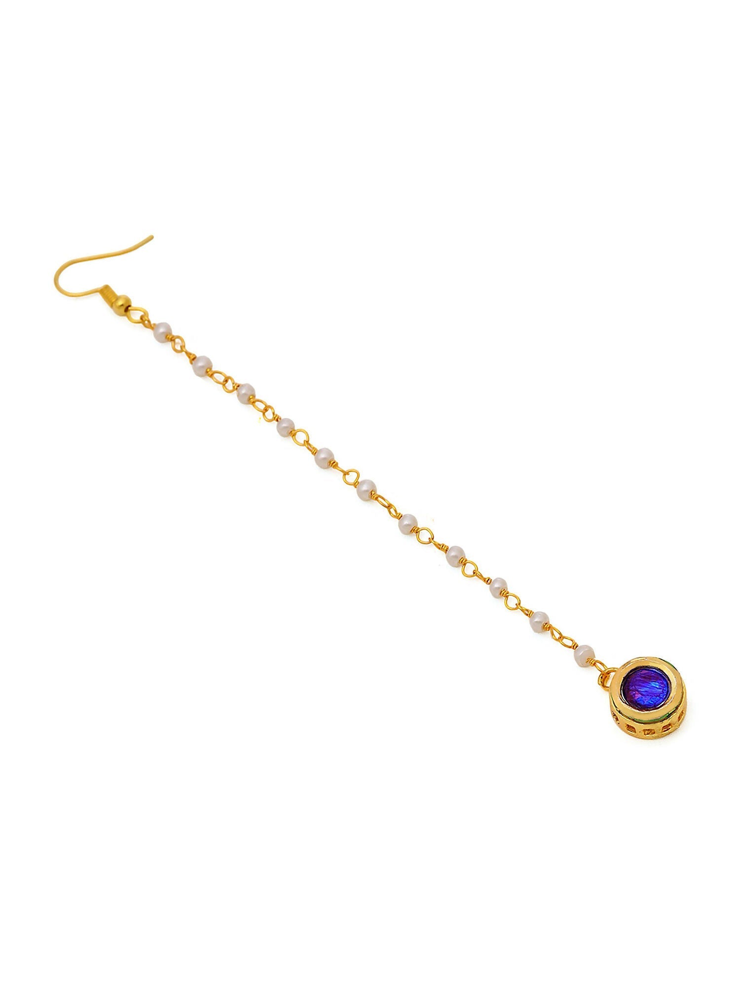 Ruby Raang Blue Meenakari Kundan Maang Tikka - Distacart