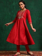 Sangria Embroidered Ethnic Anarkali Kurta