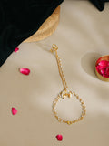 Ruby Raang Gold Chand Kundan Haath Phool - Distacart