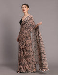 Suta Beige Black Pure Mul Cotton Printed Saree - Distacart