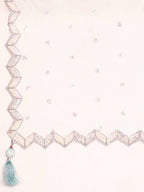 House of Panchhi Turquoise Blue Organza Sequins & Zarkan embroidery Lehenga choli & Dupatta