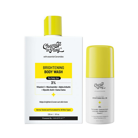 Chemist at Play Brightening Roll On And Body Wash For Glowing Skin Combo Kit