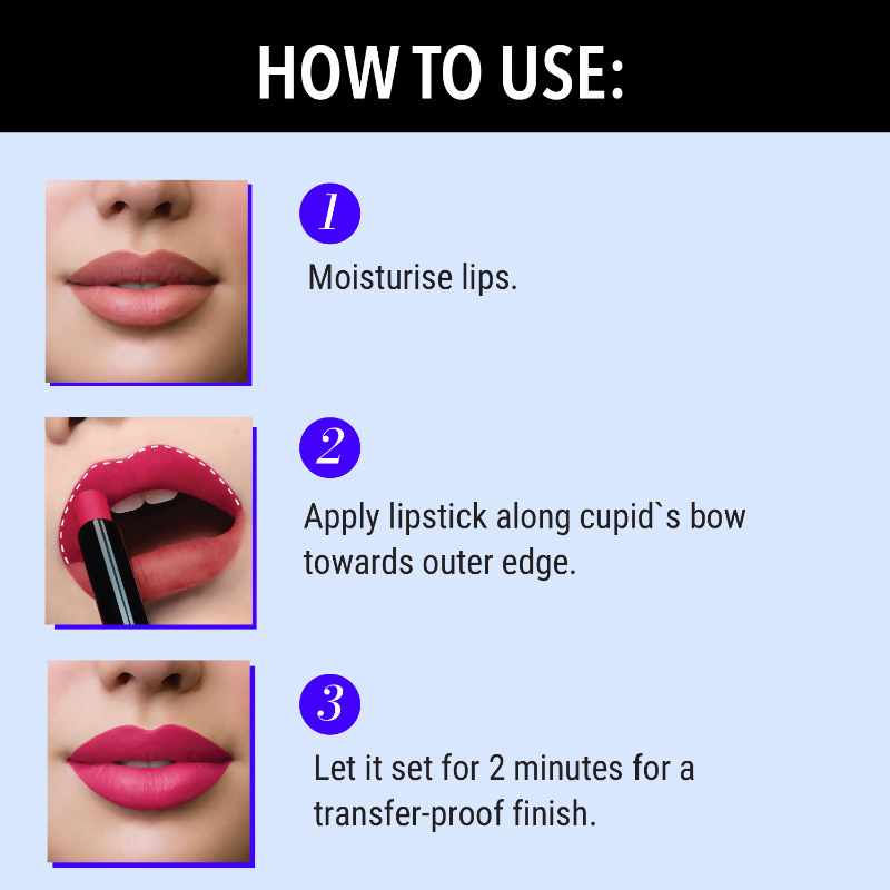 Blue Heaven Ultimatte NonTransfer Long Lasting Lipstick - 07 Pink