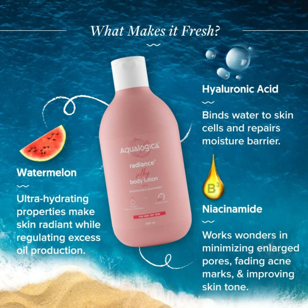Aqualogica Radiance+ Silky Body Lotion - Distacart