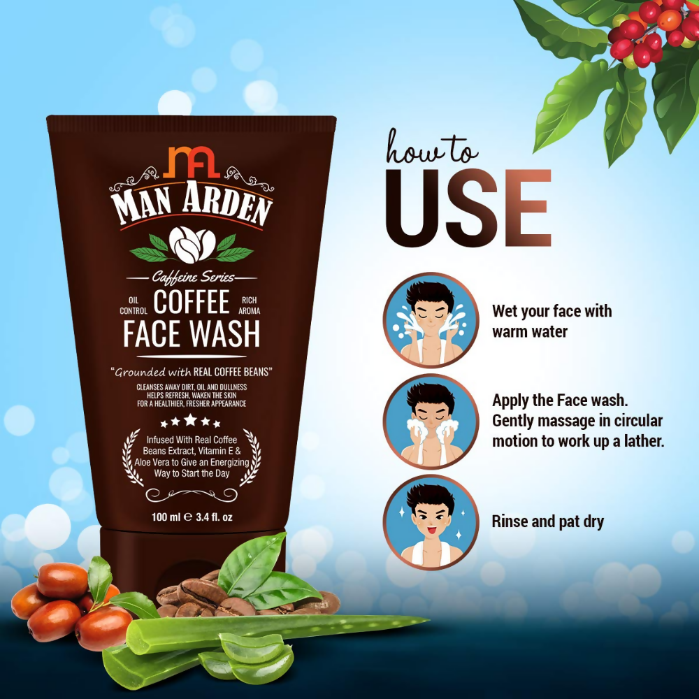 Man Arden Coffee Face Wash - No Parabens, Sulphate, Silicones
