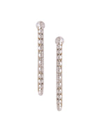 NVR Women Silver Toned Beaded Circular Earrings - Distacart