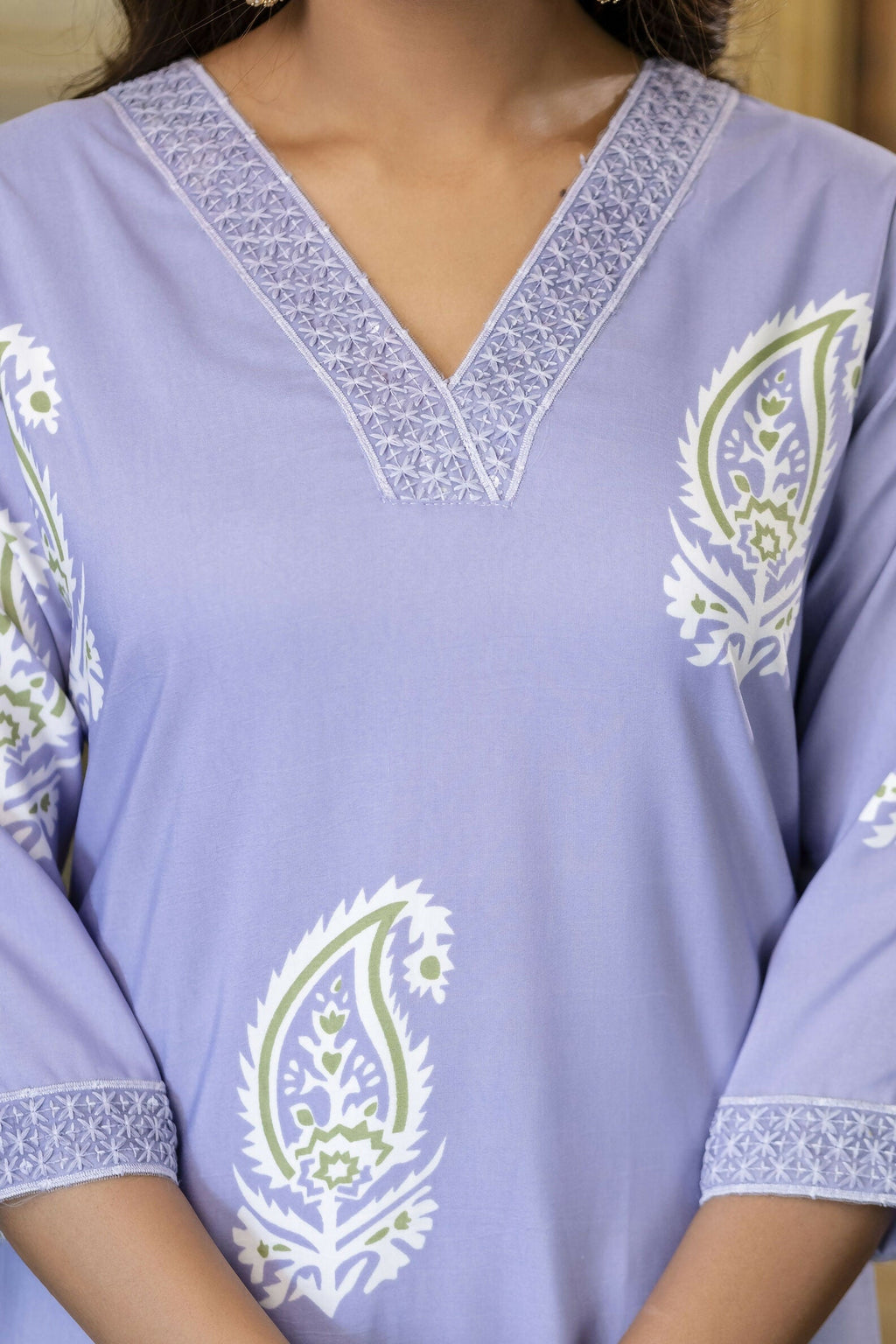 The52 Women's Beautiful Rayon Fabric Printed Work Straight Kurta Pant and Dupatta Set - Distacart