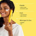Foxtale Dewy Sunscreen SPF 70 PA++++ With Niacinamide + Provitamin B5 + Vitamin E - Anti-Tan Formula & Spot Depigmentation - Distacart